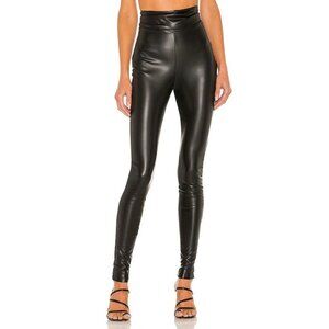 Nookie Viktoria Faux Leather Pants in Matte Black